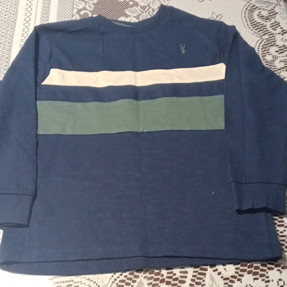 NEW Next Navy and Green Long Sleeve Tee